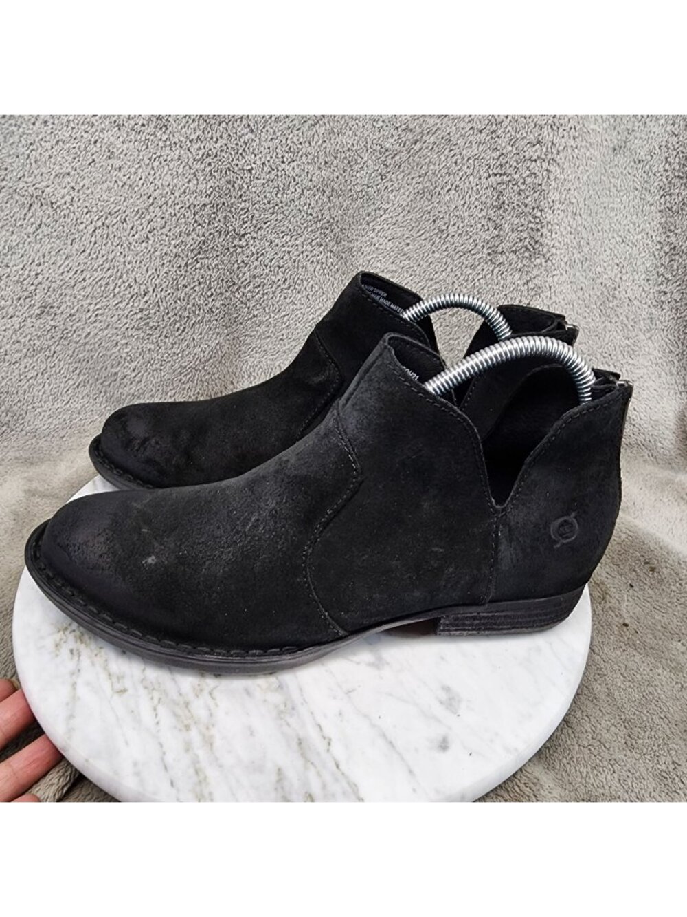Born Shoes Womens Size 8 M Black Leather Ankle Booties *Read*